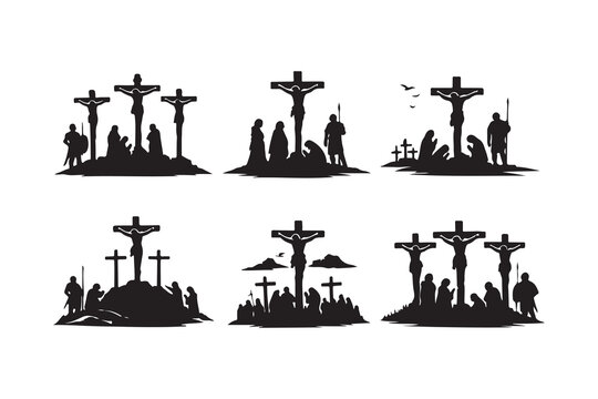 crucifixion of jesus silhouette collections