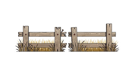 Obraz premium old wooden fence