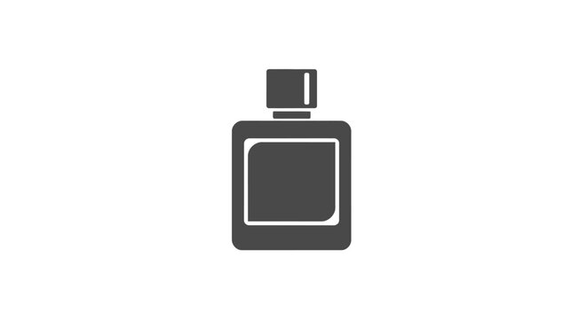 Simplified, dark gray rectangular bottle graphic with a stopper, set against a blank white backdrop