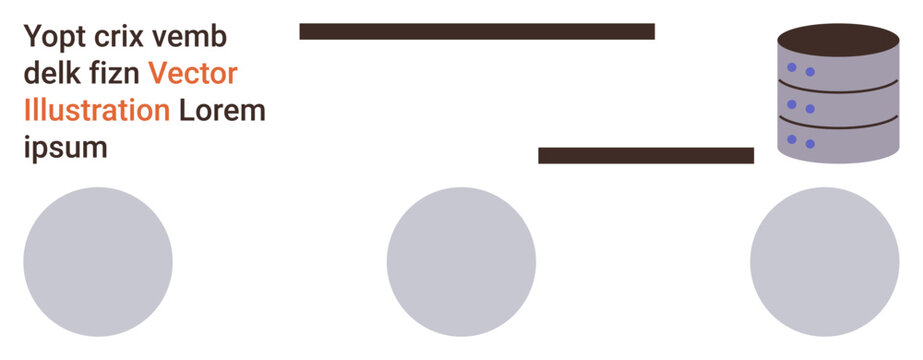 Data management, server systems, network architecture, cloud storage, database design, information technology. Diagram of a server, lines and connected nodes. Data management and server systems