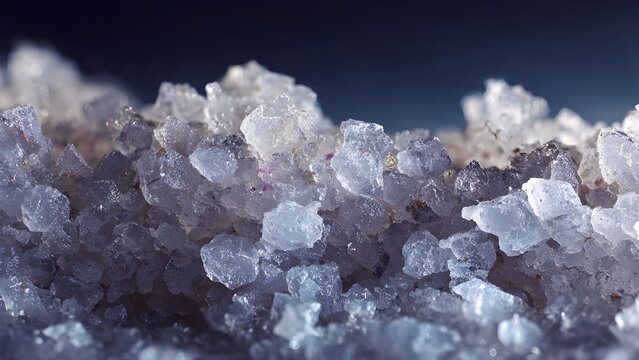 Macro Shot of Natural Raw Purple Quartz Crystals or Mineral Salt Texture