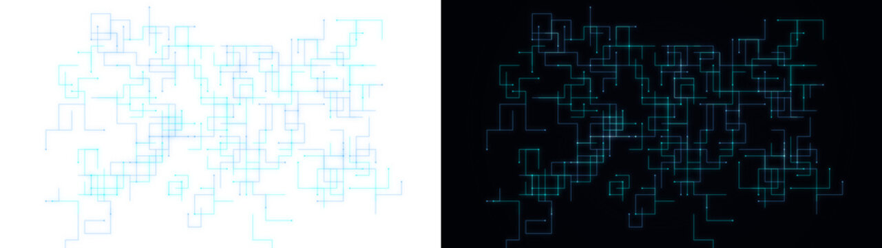PNG image of&nbsp;Abstract glowing cyan blue network connections forming a digital grid structure on transparent background
