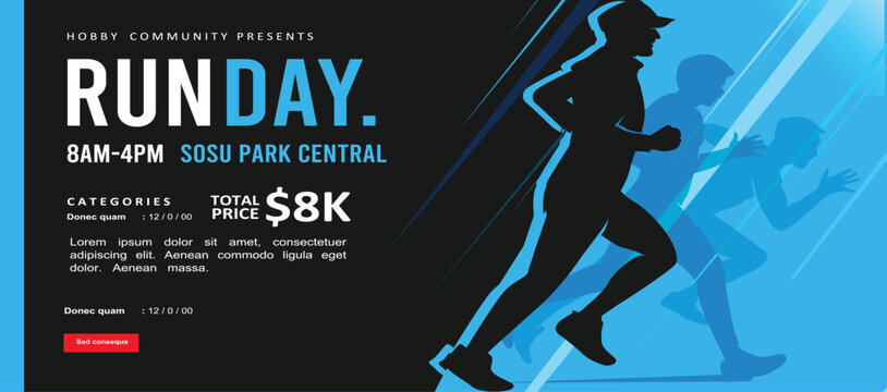 Great and unique vector editable marathon poster background design for your marathon championship event	