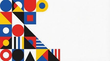 Obraz premium Abstract Geometric Bauhaus Style Pattern Background