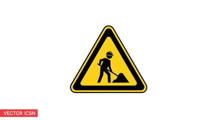 Obraz premium Road Work Ahead Warning Sign Symbol.
