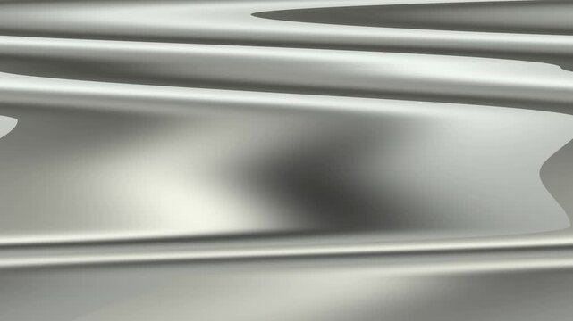Luxury Metallic Silver Gradient Wave Overlay Smooth Abstract Background Transition Loop