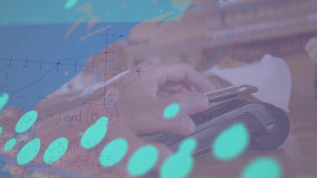 This video shows a global map with various people using their smartphones to make payments