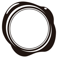 Obraz premium Simple wax seal frame in black