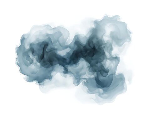 Stranger Things Abstract Smoke Pattern with Soft Gray and Blue Tones on White Background