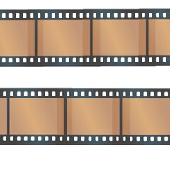 Obraz premium film strip, film tape, film reel, celluloid, photography, moving image, sprocket hole, film frame, analog media, vintage,vector film strip