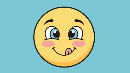 Fototapeta premium Yellow Smiling Face Emoji Cartoon Character.
