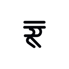 Obraz premium Indian Rupee Currency Symbol Icon