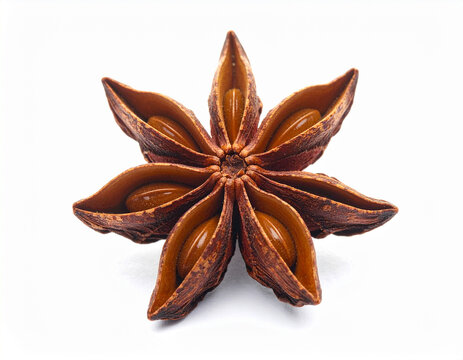 star anise isolated on white background