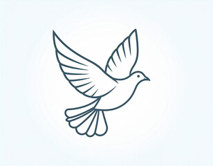 Obraz premium Simple flat design illustration of a bird in a clean geometric style with minimal details. Perfect for icons, UI design, branding, and modern visual content.