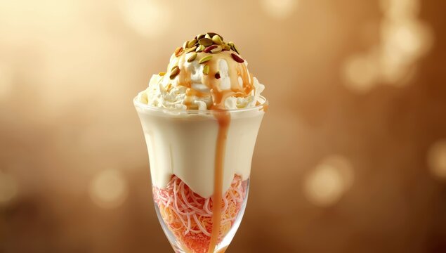 Dry fruit ice cream with falooda