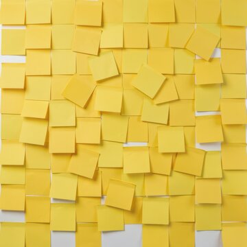 Yellow Sticky Notes on Wall, Organization and Planning Background