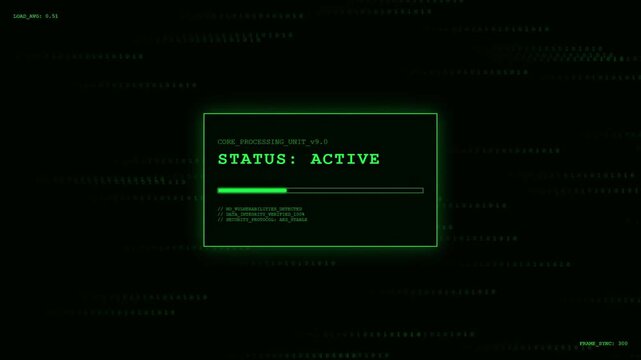 Core Processing Unit Status Active System Security Verified.