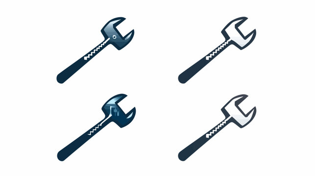 Four stylized wrench illustrations, each with a different shade, against a clean white backdrop
