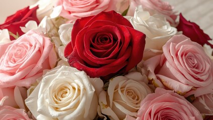 Fototapeta premium Roses in various colors