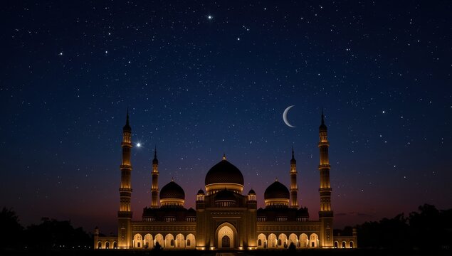Vertical mosque image for Ramadan or Islamic-themed social media story