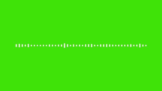 digital waveform on green screen background