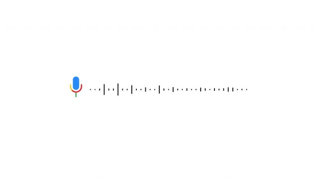 Animated voice recording interface with waveform, audio levels, and pulsing mic indicator. 