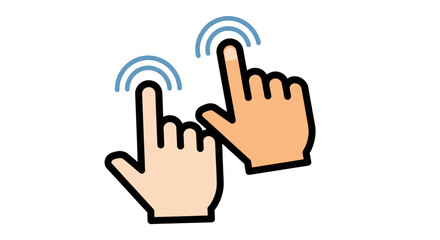 Fototapeta premium Two hands pointing with fingers.