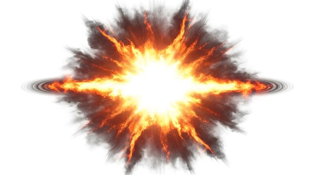 Fiery Explosion - A Burst of Intense Energy and Destruction.