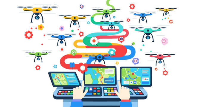 Drone Fleet Management and Control Center Operations.