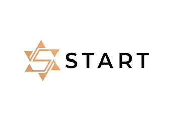 Fototapeta premium abstract letter S with star light logo vector design