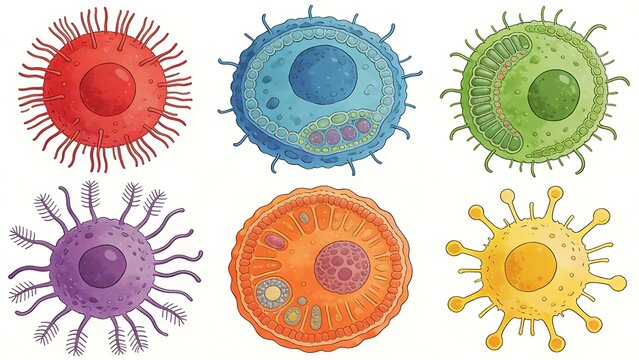 Illustrated cell structures