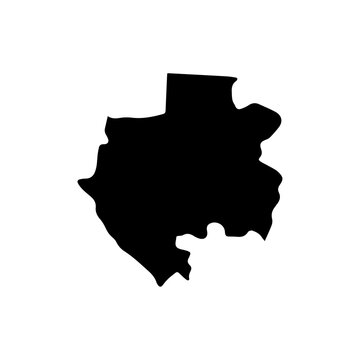 Gabon map silhouette stock illustration