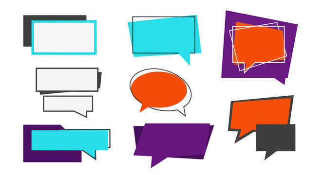 Colorful speech bubbles for communication.