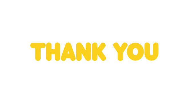 Yellow Thank You Message Text.