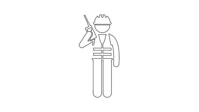 Whiteboard Animation of Traffic Controller with Walkie Talkie 