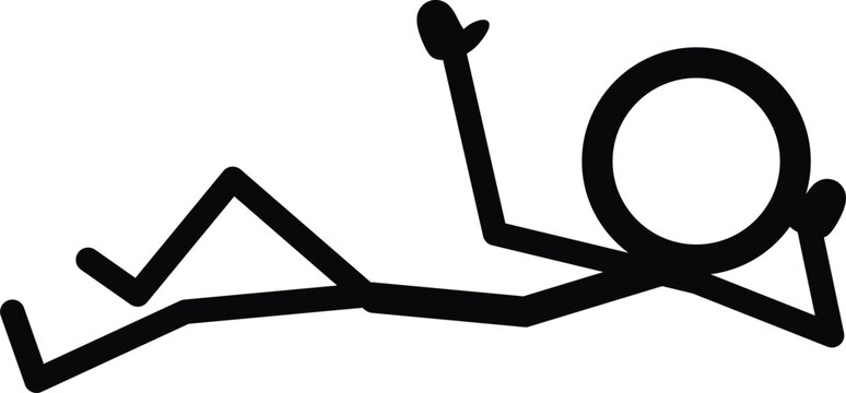 Jumping Jack Stickman Icon: Energetic Exercise Pose