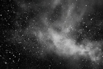 Fototapeta premium Abstract Black and White Starry Night Sky with Milky Way Galaxy.
