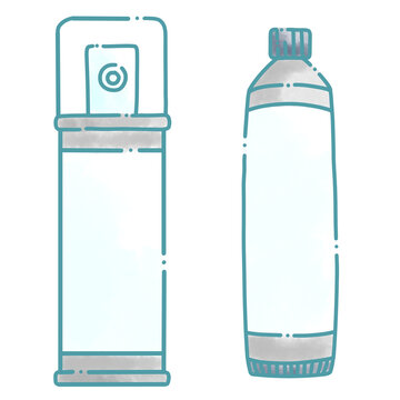 スプレーと塗り薬のイラスト