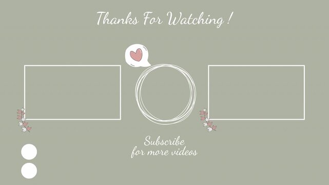 Animation End screen YouTube channel Templates. End screen design for boosting youtube subscriptions. Suitable for content creators looking to increase audience engagement and retention. Alpha channel