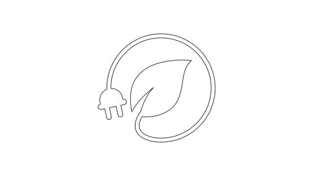 Whiteboard Animation of Eco Friendly Energy Plug with Leaf