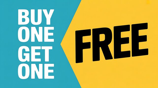 Buy One Get One Free, BOGO Offer, Discount Promotion, Sale Sign