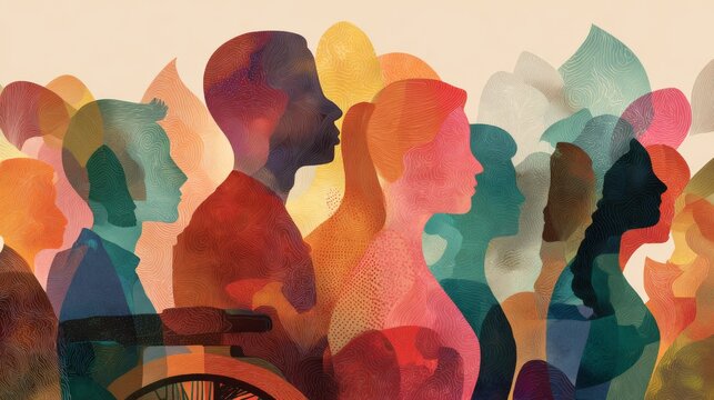 Diversity inclusion and equality concept showing diverse people united together representing multicultural community, social harmony, equal opportunity, respect and inclusive society values