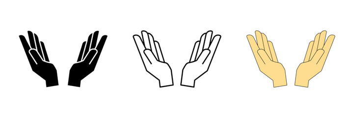 Fototapeta premium Hand set icon on white background