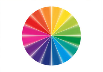 Obraz premium Color wheel with different colors isolated on white background