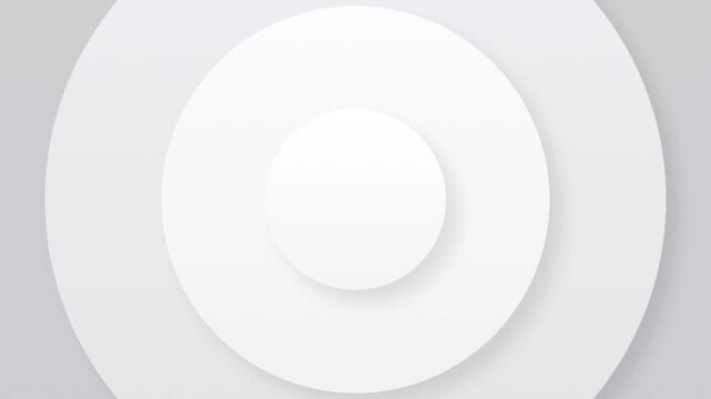 Geometric abstract background animation with white and grey gradient circles