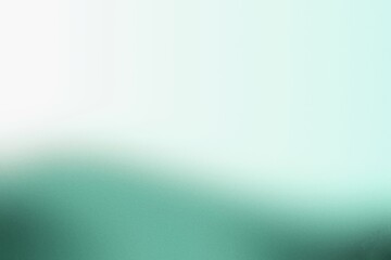 Fototapeta premium Cool mint green grainy gradient background with soft teal blur.