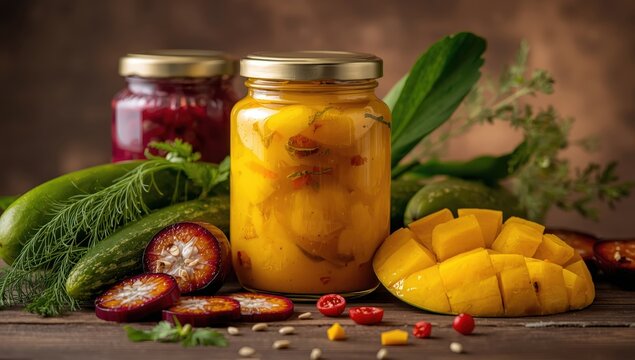 Pickles are cucumbers preserved in brine or vinegar, usually seasoned with herbs, spices, and occasionally sugar