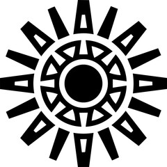 Obraz premium Celestial sun with radiant rays mystical solar star