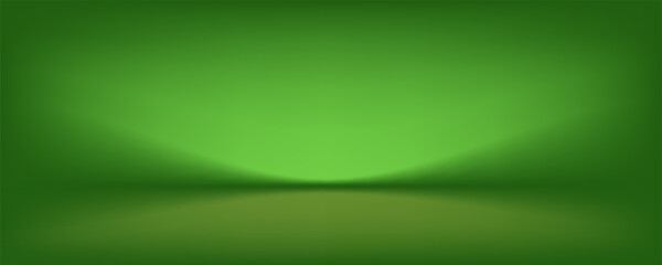 Abstract gradient podium background. Empty green 3D studio background. Clean scene for product presentation mockup template. eps 10 © Ariel