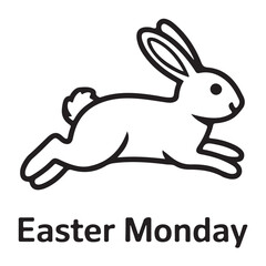 Fototapeta premium Running Rabbit on Easter Monday